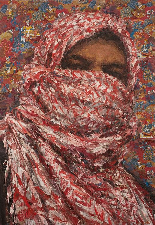 Gallery image: Al Mulatham | 2011 | acrylic on fabric laid on canvas 185 x 130 cm