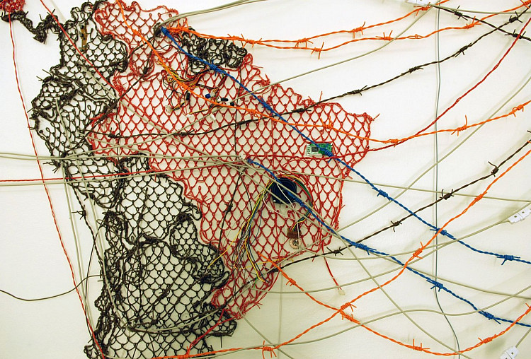 Reena Saini Kallat: Untitled (Map/Drawing)