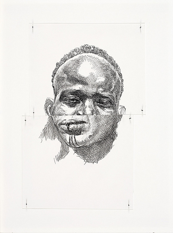 Gallery image: Nos Visages | 2019 | Ink and nails on paper