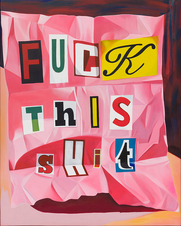 Gallery image: Fuck this Shit | 2020 | Egg tempera on linen | 56 x 38 cm
