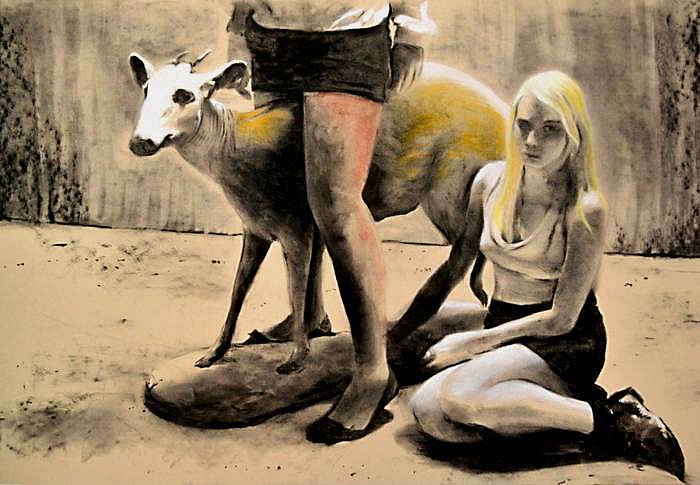 Gallery image: Studio Study I | 2011 | coal, pastel on Fabrino | 70 x 100 cm