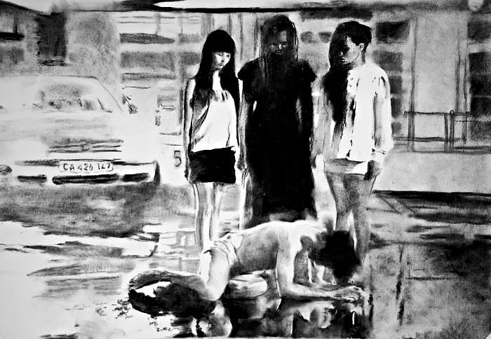 Gallery image: Study II | 2012 | coal, pastel on Fabrino | 70 x 100 cm