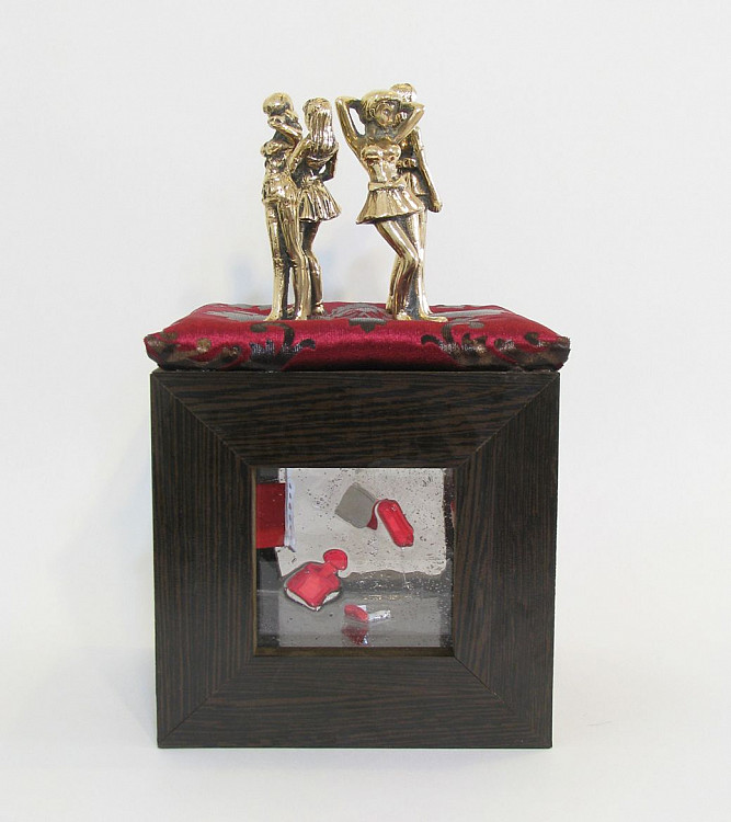 Gallery image: Women +1 series (Shabe hejleh) | 2012 | Bronze and mixed media | 16 x 16 x 25 cm