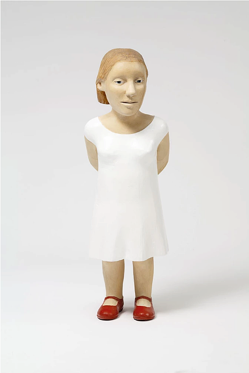 Gallery image: The Bystander | 2006 | Jelutong wood, enamel and oil paint | 60 x 20 x 20cm