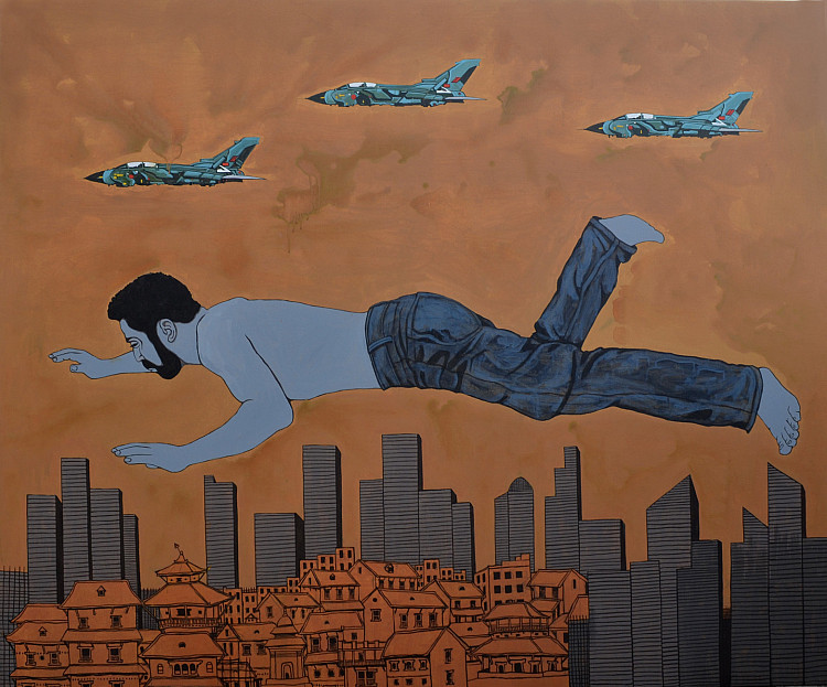 Gallery image: Where is my city | 2013 | acrylic on canvas | 137 x 165 cm